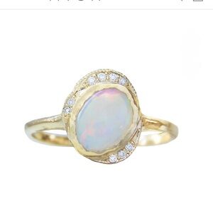 Misa Jewelry Oasis Opal Diamond 14k Yellow Gold $1395 Brand New!